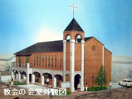 教会の会堂外観図